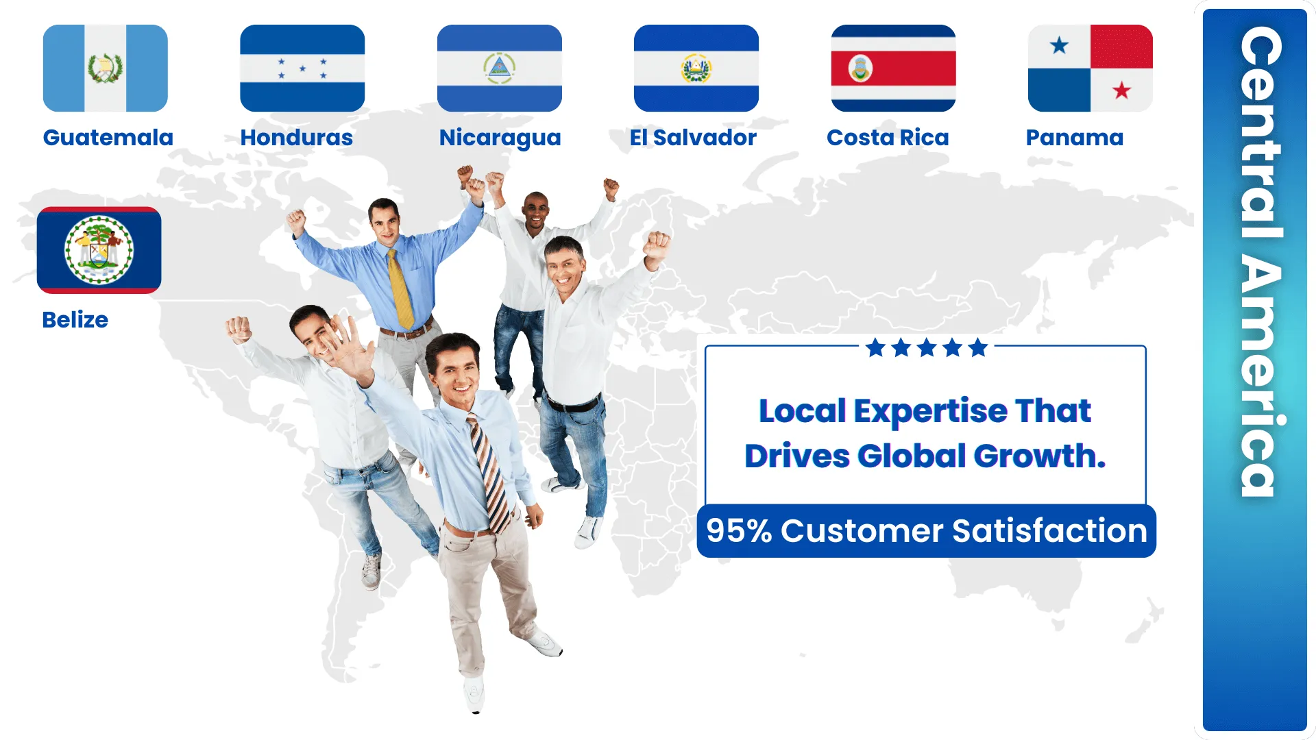 Mundial markets in Central America: Guatemala, Honduras, Nicaragua, El Salvador, Costa Rica, Panama, Belize
